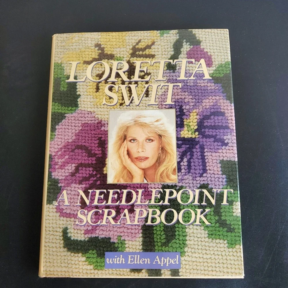 Loretta Swit A Needlepoint Scrapbook 1986 1st Ed HC HB NOS Vintage